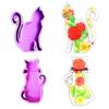 Cat Shaped Silicone Crafts Moulds Figurine Mold Suitable for Figurine Ornament