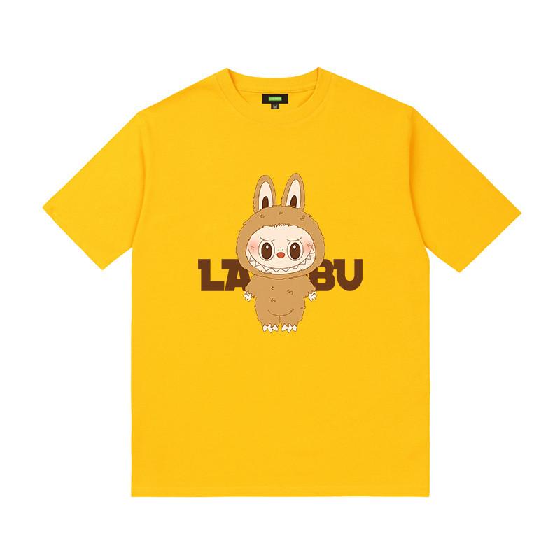 Labubu printed short-sleeved T-shirt men's and women's round neck top