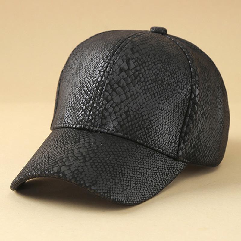 

Men S High Quality Leather Baseball Cap With Adjustable Snap Closure Outdoor Activities, Adjustable Baseball Cap Adjustable