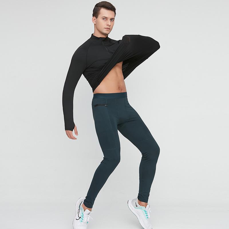 Men's Spring Autumn High Elastic Turtleneck Sports Fitness Shirt Long Sleeve Half Zipper Basketball Running Workout Top