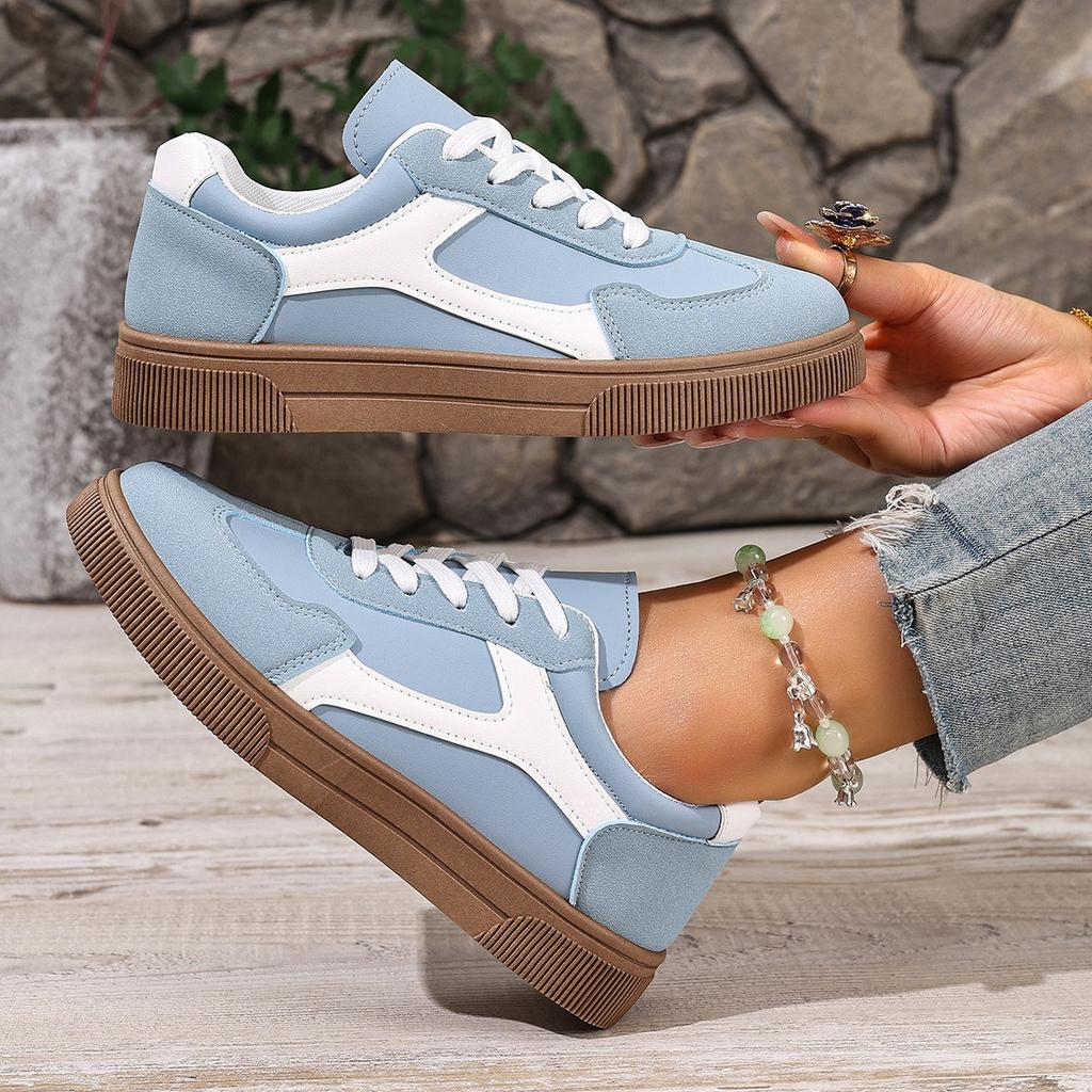 Women's Lace Up Sports Shoes - Low Cut Design, Suitable for Fitness, Skateboarding, Daily Wear and Casual Shoes All Season, Women's Sports Shoes