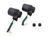 POSH FAITH Motorcycle Turn Superbike Style Single Black Signals, (2-Pack), Bulb, Body/Smoke Lens, 093231-26