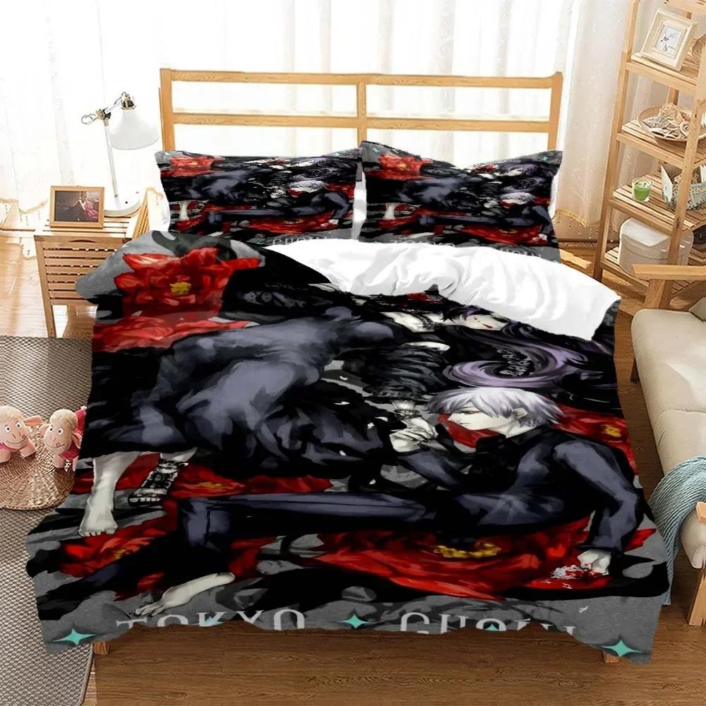 Tokyo Ghoul Bedding Set For Bedroom Soft Modern Bedspreads Comefortable Kids Duvet Cover Quilt Cover And Pillowcase
