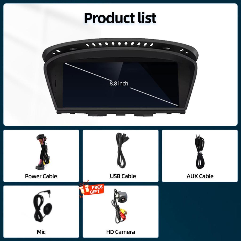 8.8-inch Wireless CarPlay Screen for BMW 3 and 5 Series E60/E90