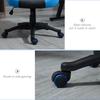 Gaming Chair Swivel Office Armchair with Casters In Faux Leather