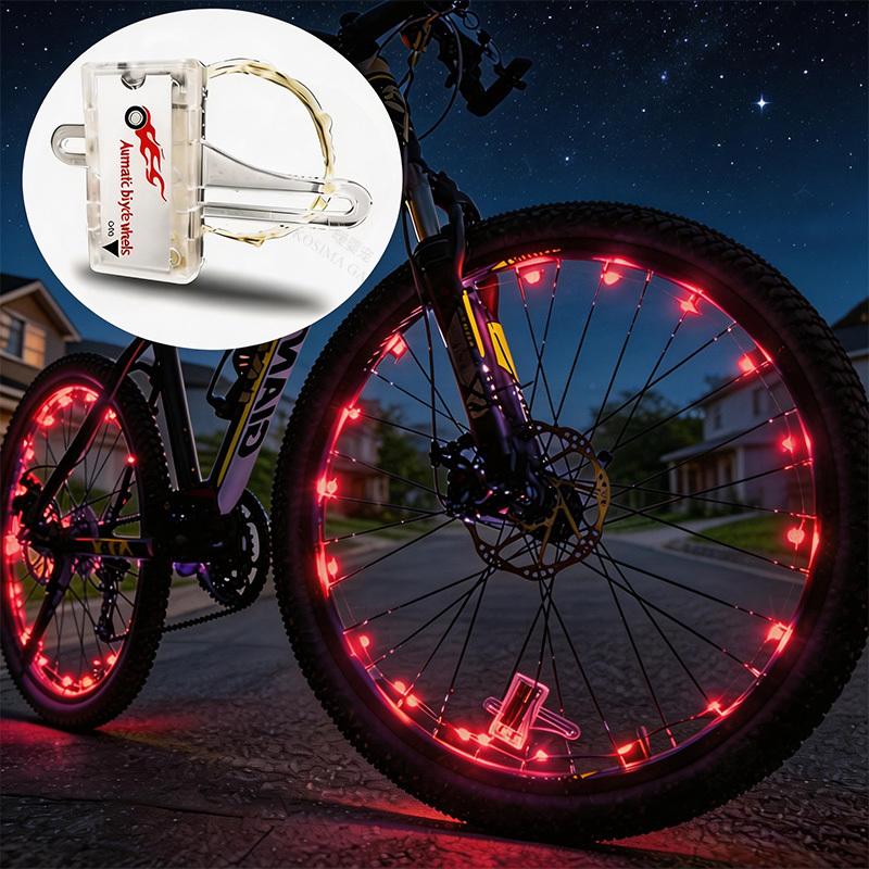 Accessoires de Vélo Lumières LED Roues Chaudes pour Vélo Lumières de Décoration de Cadre VTT Lumières de Rayons de Vélo Lumières de Roues de Vélo de Route pour Cyclisme