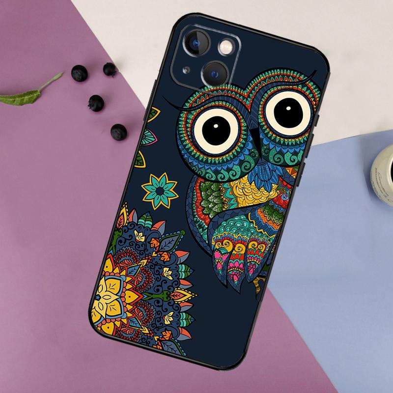 Cute Cartoon Owl Soft Phone Case For iPhone 16 15 14 13 12 11 Pro MAX XS X XR 7 8 Plus 13 12 Mini Back Cover