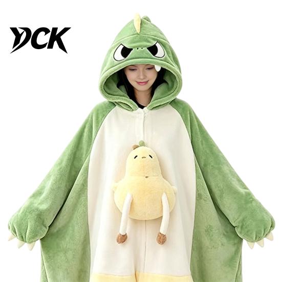 Animal Themed Blanket Wearable Hoodie, Adults Oversized Fleece Sweatshirt Lightweight Warm Sleepwear, Halloween Cosplay Costume Plush Hooded