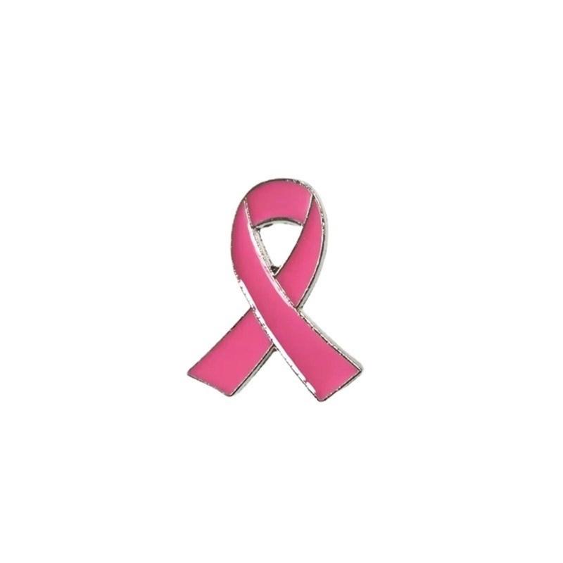 10 Pcs Ribbon Brooch Enamel Pins Jewelry Breast Cancers Awareness Hope Lapel Pin Buttons Badges Clothing Accessories