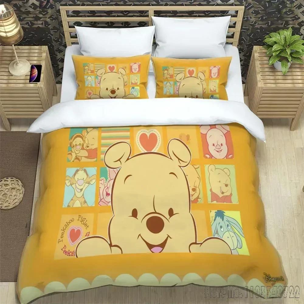 Winnie-the-Pooh Love Child Duvet Cover Set HD Comforter Cover for Kids Bedding Sets Bedclothes Bedroom Decor