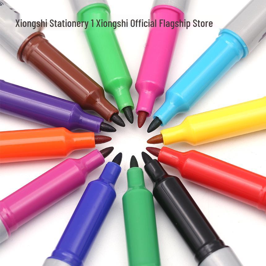 Lion 685 Strange Double-Ended Oil-Based Marker – Waterproof, Quick-Dry, Fade-Resistant, Fine Tip for Student Drawing