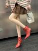 2025 Autumn New Pointed Thin Heel High Heel Temperament French Fashion Sexy Beautiful Women Short Boots