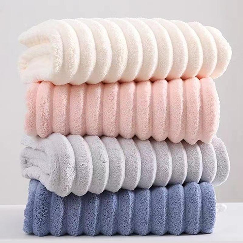 Quick-drying Coral Velvet  Face Wash Towel Household Thickened Coral Velvet Shower , Daily Use Super Absorbent