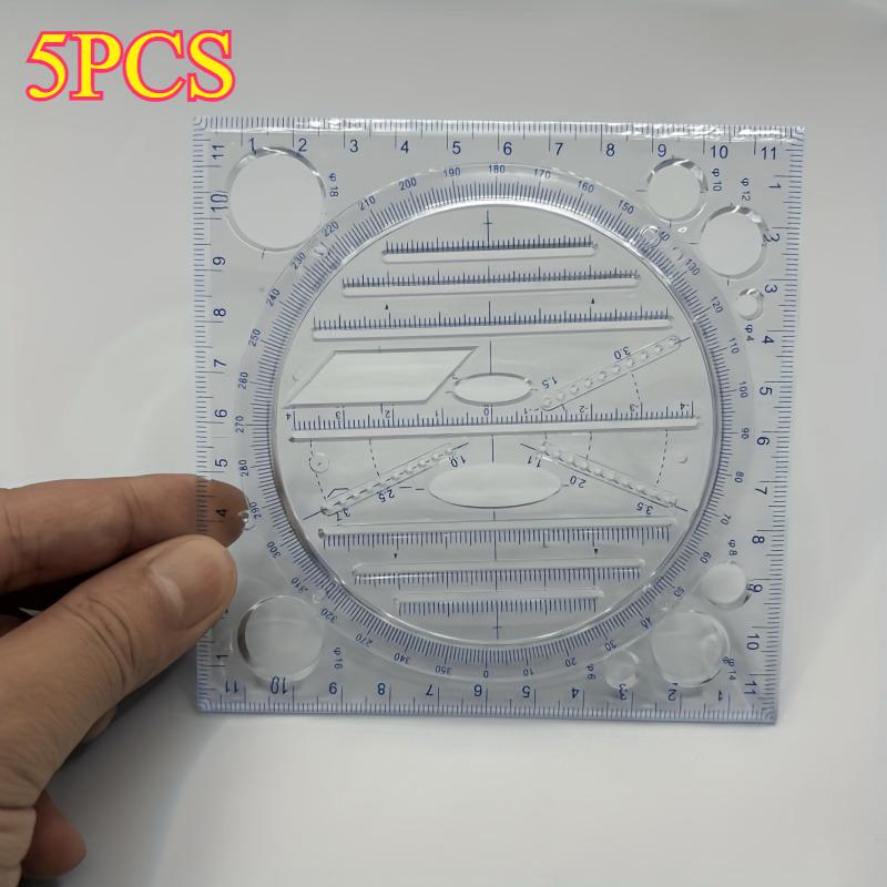 Multi-Function Drawing Tool Set,Rotatable Universal Design ,1pc Compass, Circular and Elliptical Templates, Mathematical