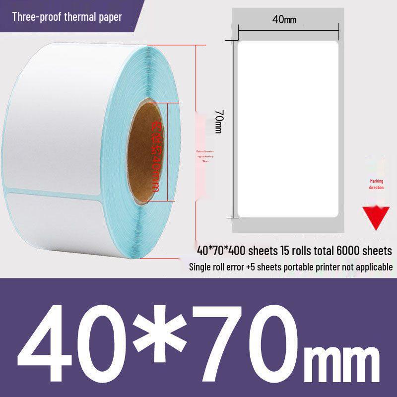 Thermal Self-Adhesive Barcode Print Labels for Logistics and Supermarket Scales (Sizes: 100 To 20)
