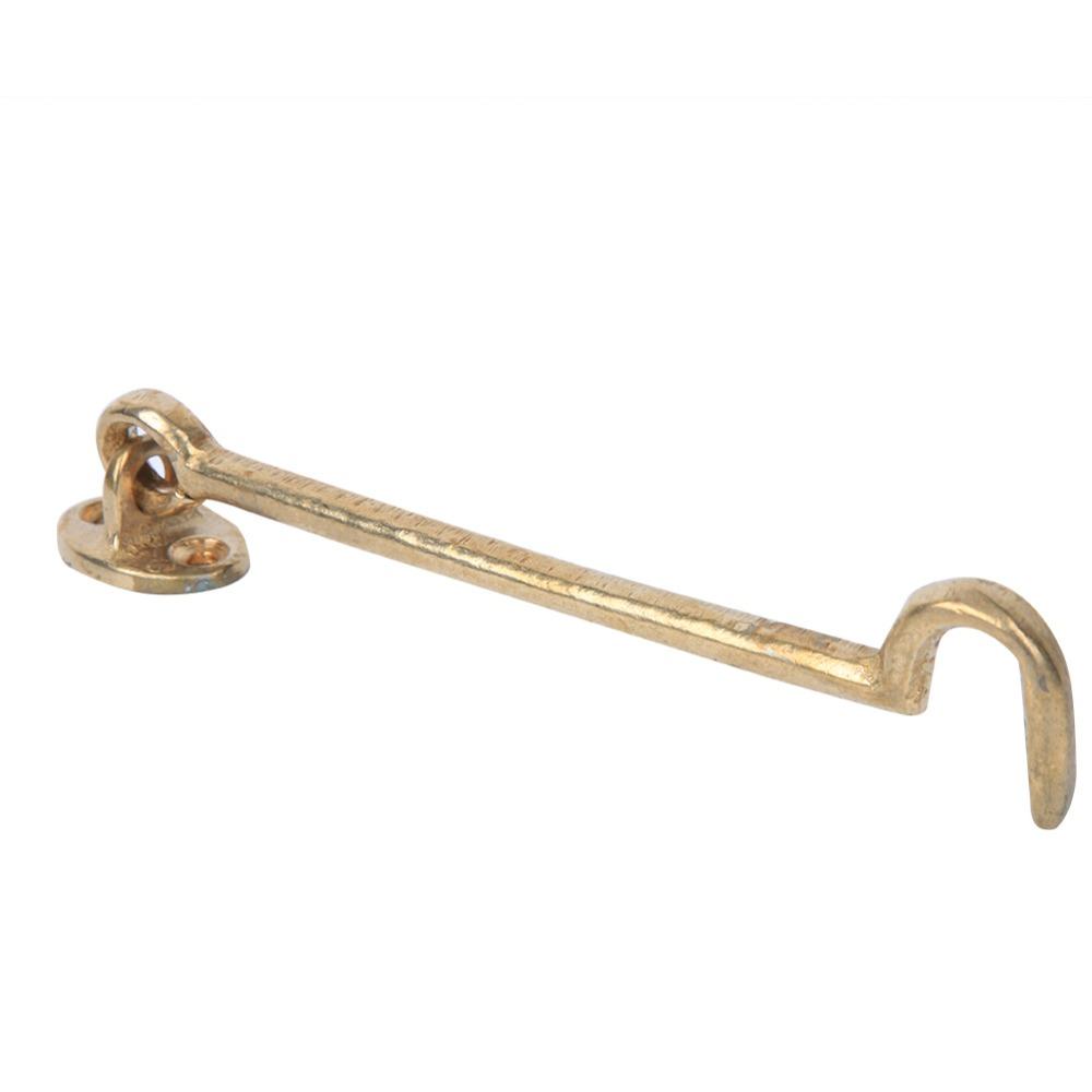 2pcs Brass Hook and Eye Latch 6.9 Inch Barn Door Latch Wind Brace Window Latches Window