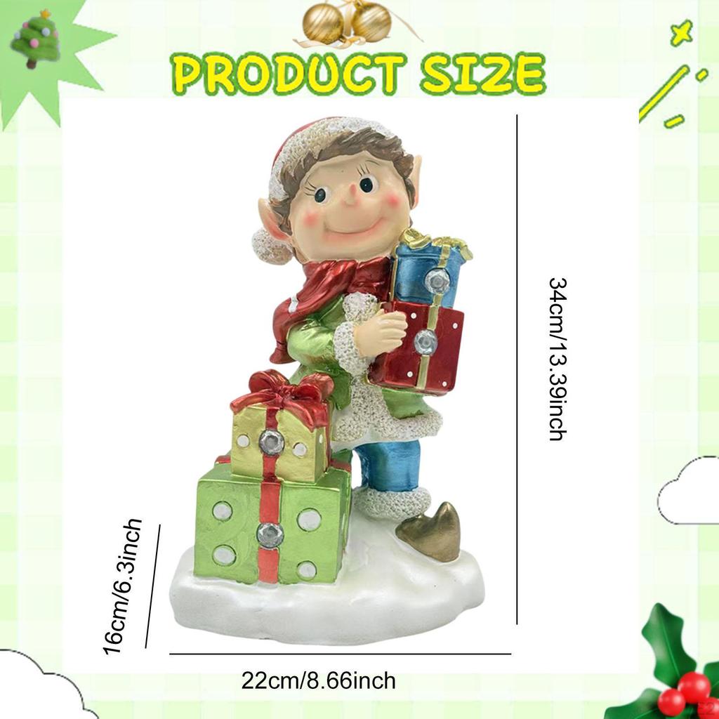Christmas Figurine Resin Craft Keepsake Decorative Ornament Decor Birthday Gift Collection