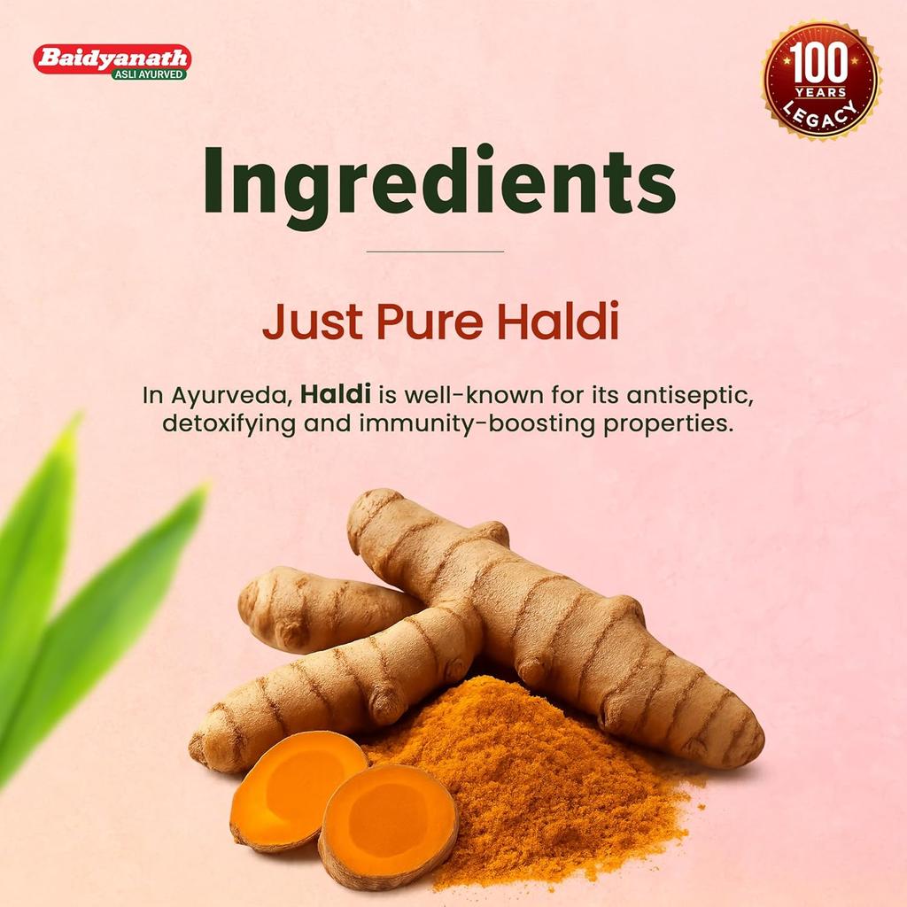 Baidyanath Haldi Tablets 60 Tablets Turmeric Extract Ayurvedic Haridra Herbal Supplement Daily Wellness Skin Care
