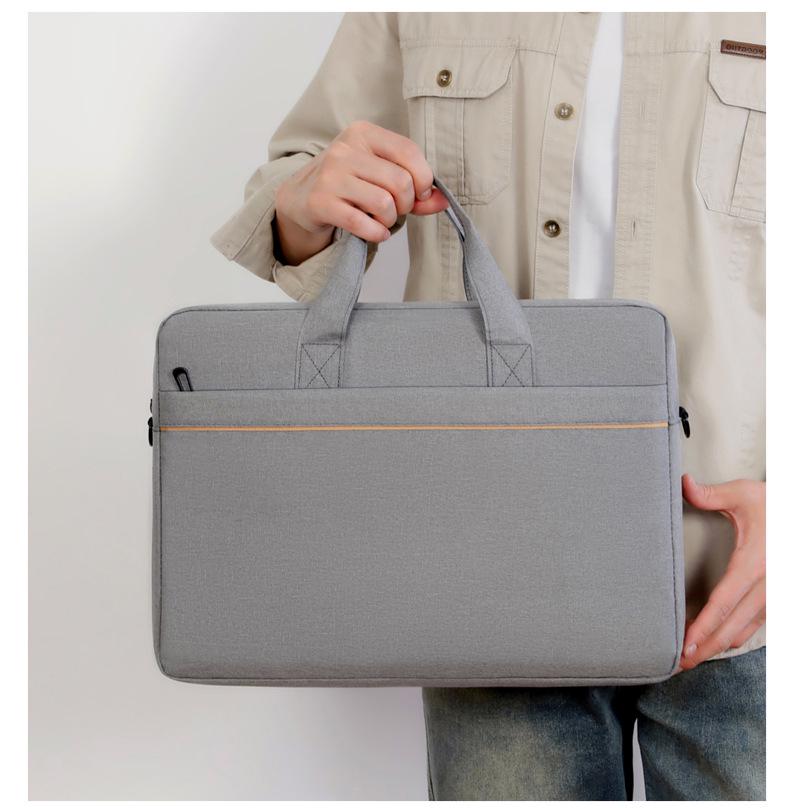 Men's 15-16 Inch Laptop Shoulder Bag - Large Capacity Business Briefcase with Custom Logo Print