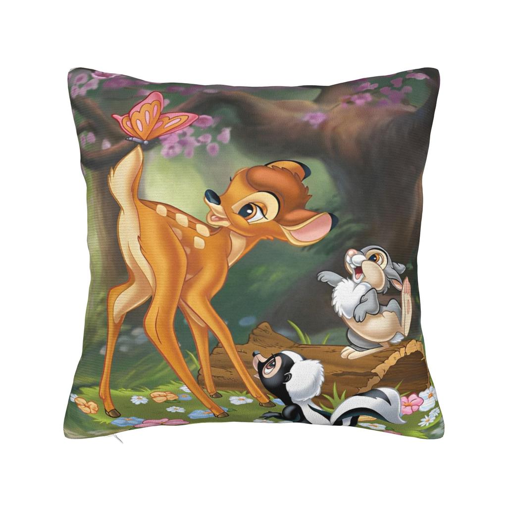 Bambi Pillowcase Polyester Cushion Cover Decorations Cartoon Cute Deer  Throw Pillow Case Cover Home Dropshipping 40*40cm