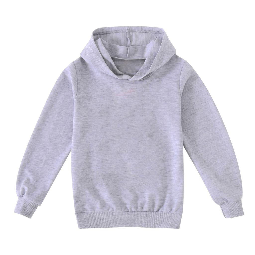 Dětská Chlapecká Módní Jednobarevná Mikina Přes Hlavu Ležérní Všestranná Mikina s Kapucí