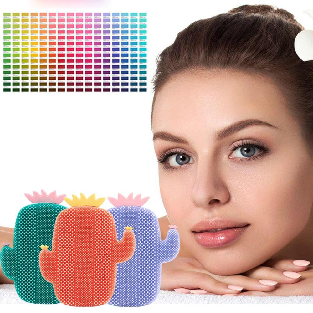 

Силиконовая щетка для лица «Кактус», креативная щетка для лица, скраб для лица, удаление макияжа синий