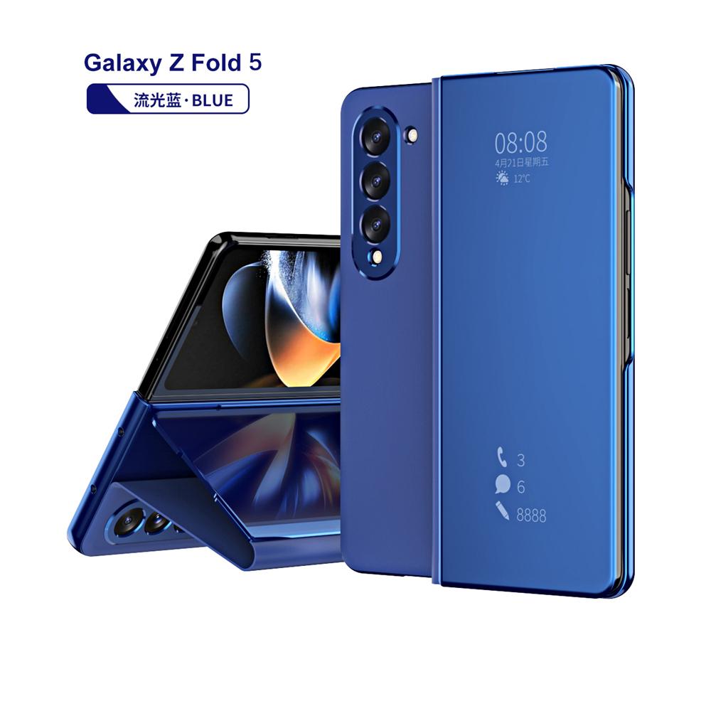 

Магнитный кожаный складной чехол для чехлов Samsung Galaxy Z Fold 5, зеркальное покрытие, защитная пленка для экрана, противоударный чехол для телефона, 5G For Z Fold 5 5G