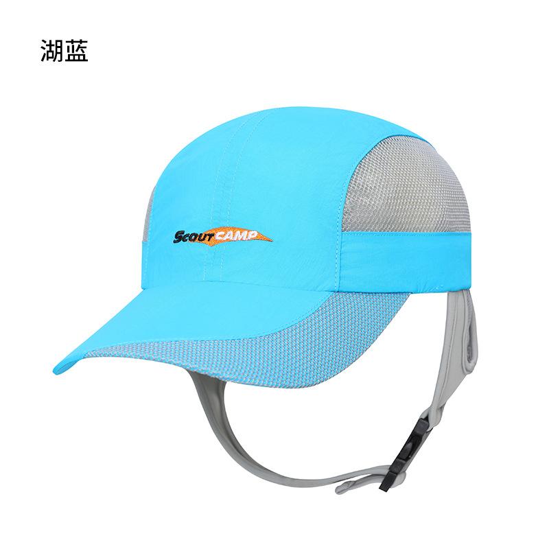 

Summer breathable sunscreen cap men s beach surfing cap outdoor sports running women s baseball cap UV protection sun hat озеро синього кольору