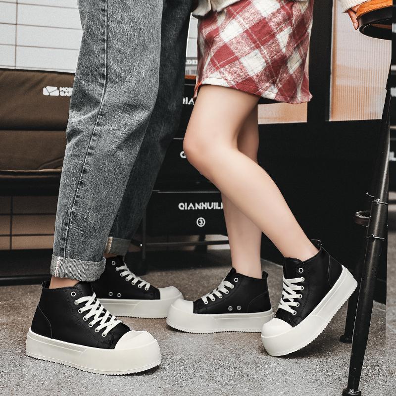 Ugly cute head board shoes 22 spring college students sports street shooting couple shoes casual high top