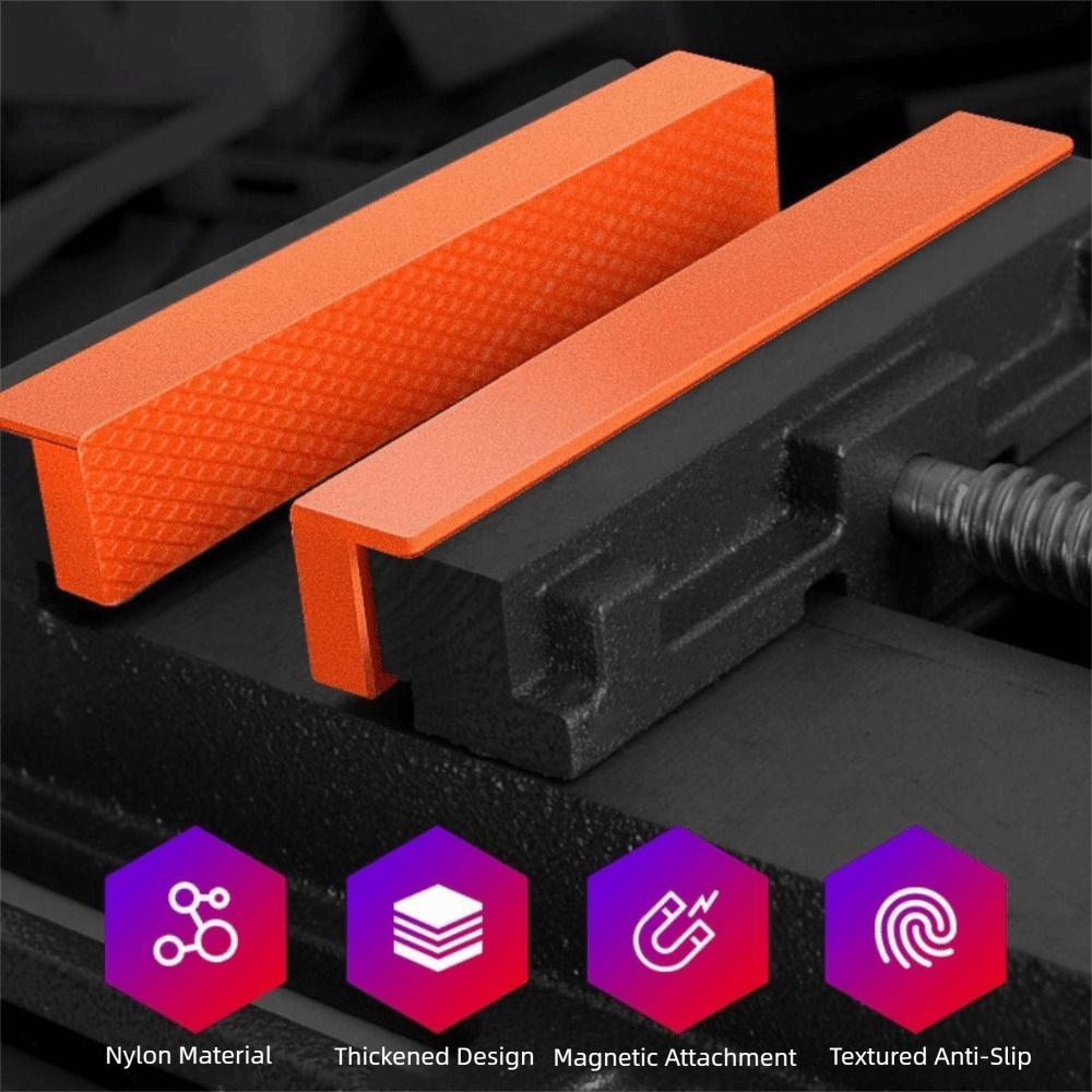 Nylon Vise Jaw Rubber Soft Jaws Multi-Grooved Vise Pads Accessories Bench Machine Tools  Metal Vise