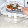 ABS Microwave Splatter Cover Transparent Cover Microwave Plate Cover Lid with Handle and Adjustable Steam Vents Holes