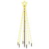 LED Christmas Tree with Ground Spikes Warm White 108 LEDs 180 cm