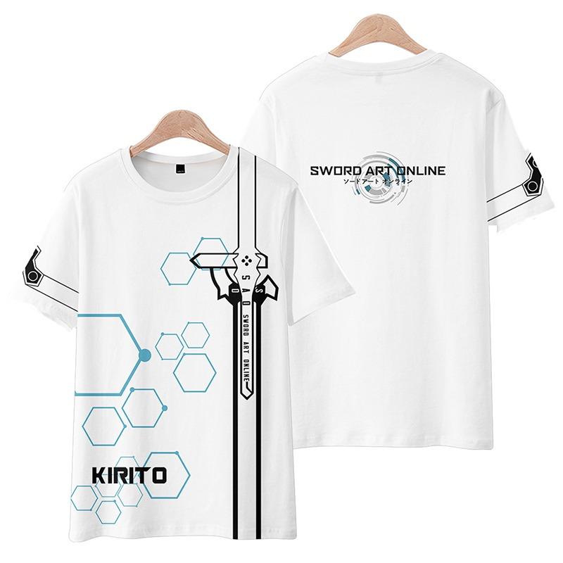 

Аниме Футболки Sword Art Online Мужские Женские Футболка С Коротким Рукавом Футболка Больших Размеров Топы XS