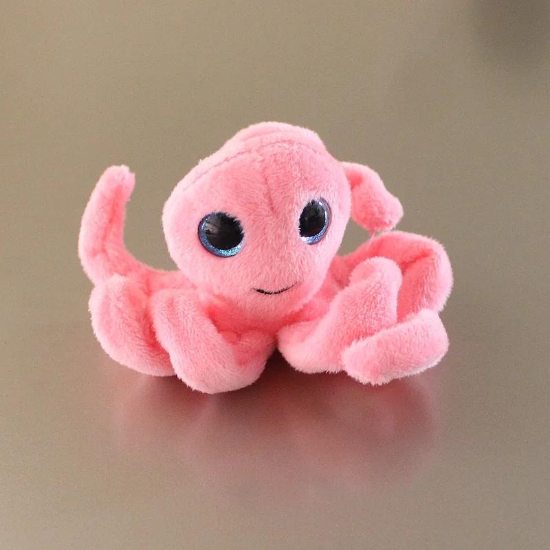 Creative Marine Animals Plush Fridge Magnet Cute Clown Fish Sticker Fluffy Doll Home Refrigerator Cartoon Decor Dolphin Octopus