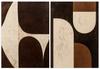 Set of Two Posters Brown Geometries