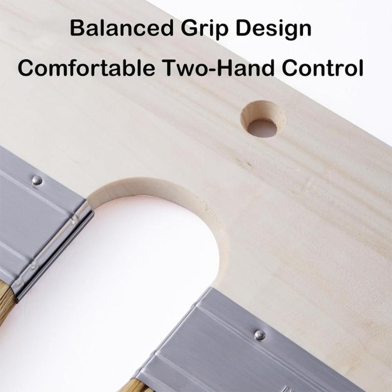 Štětec na vápenné nátěry s přírodními štětinami, oboustranný, s rukojetí U, malířský štětec na cihly