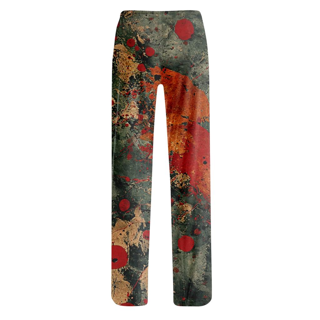 Women's Drawstring Lounge Pants Halloween Print Casual Full Length Soft Fabric Elastic Waistband Relaxed Fit Trousers