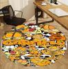 Garfield Pattern Round Rug, Indoor/Outdoor Mat, for Picnic, Gameroom, Bedroom, Office, Living Room, Home Decor Carpet, Birthday Gift
