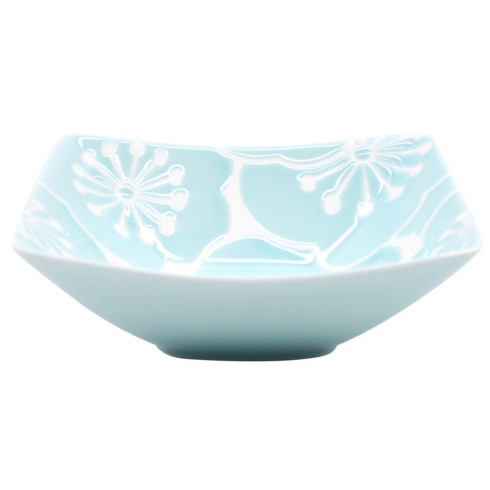 

Hasami ware small diameter plum 18085 Hafuri bowl, dish, approx. 12.5cm, blue, design, сливовый