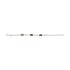 Matrix Gemstone Decorated Rhodium-Plated Bracelet Women Bracelet Silver 5666422GRERHS