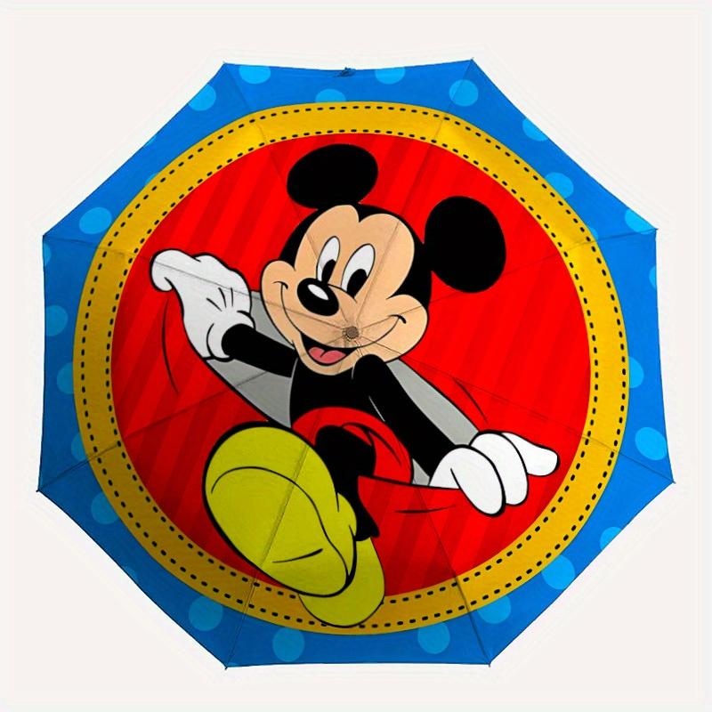 1pc Mickey Mouse Folding Umbrella,Compact Travel Umbrella with 8-Rib Design,Thickened And Reinforced Umbrella Frame yy250728004