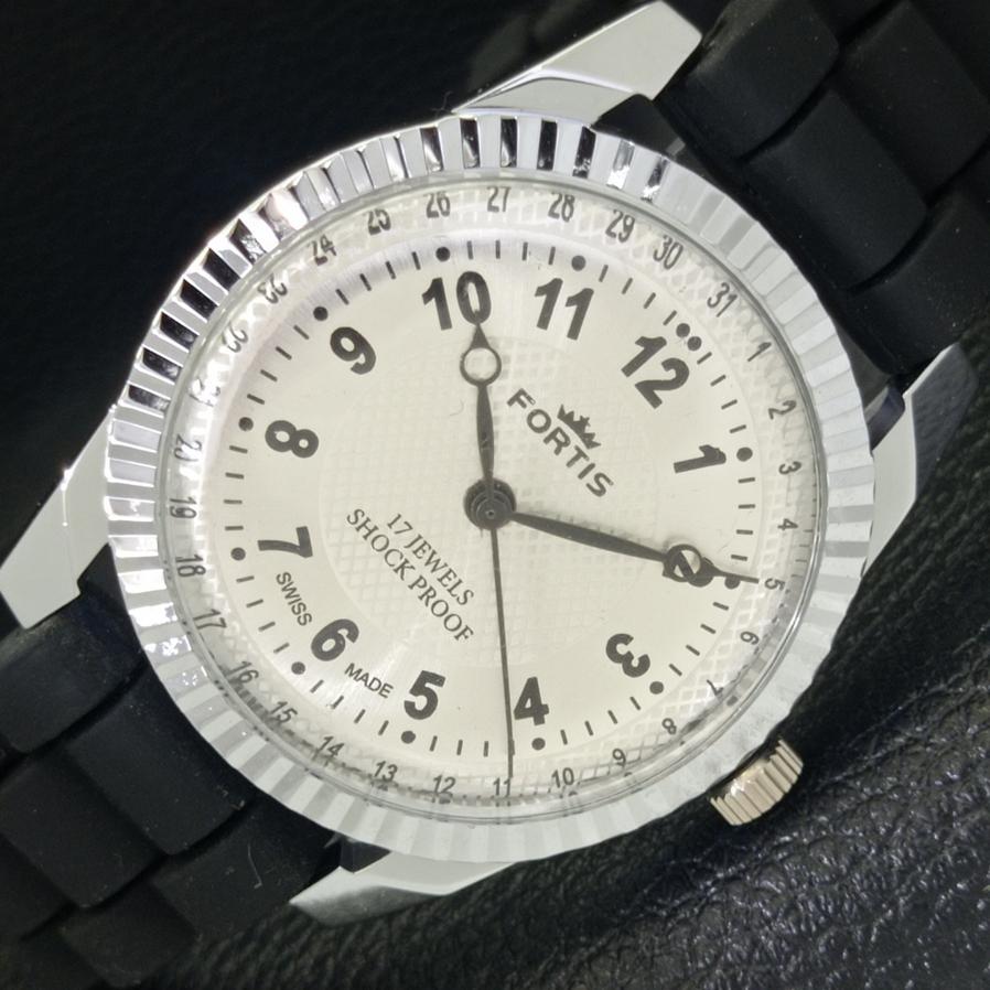 

SWISS MENS MECHANICAL HAND-WINDING SILVER DIAL WATCH a430215-2 R102-a430215