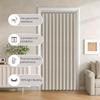 Blackout Accordion Style Magnetic Screen Door 100x230cm/39.4x90.6in for Closet Pleated Folding Doorway Curtain Accordion Door Interior Room Divider