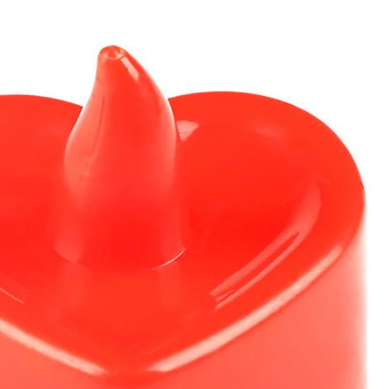 24 de bucăți lumânări LED cu petale de flori artificiale, în formă de inimă romantică, creează o atmosferă pentru decorarea casei Kit de lumină pentru lumânări