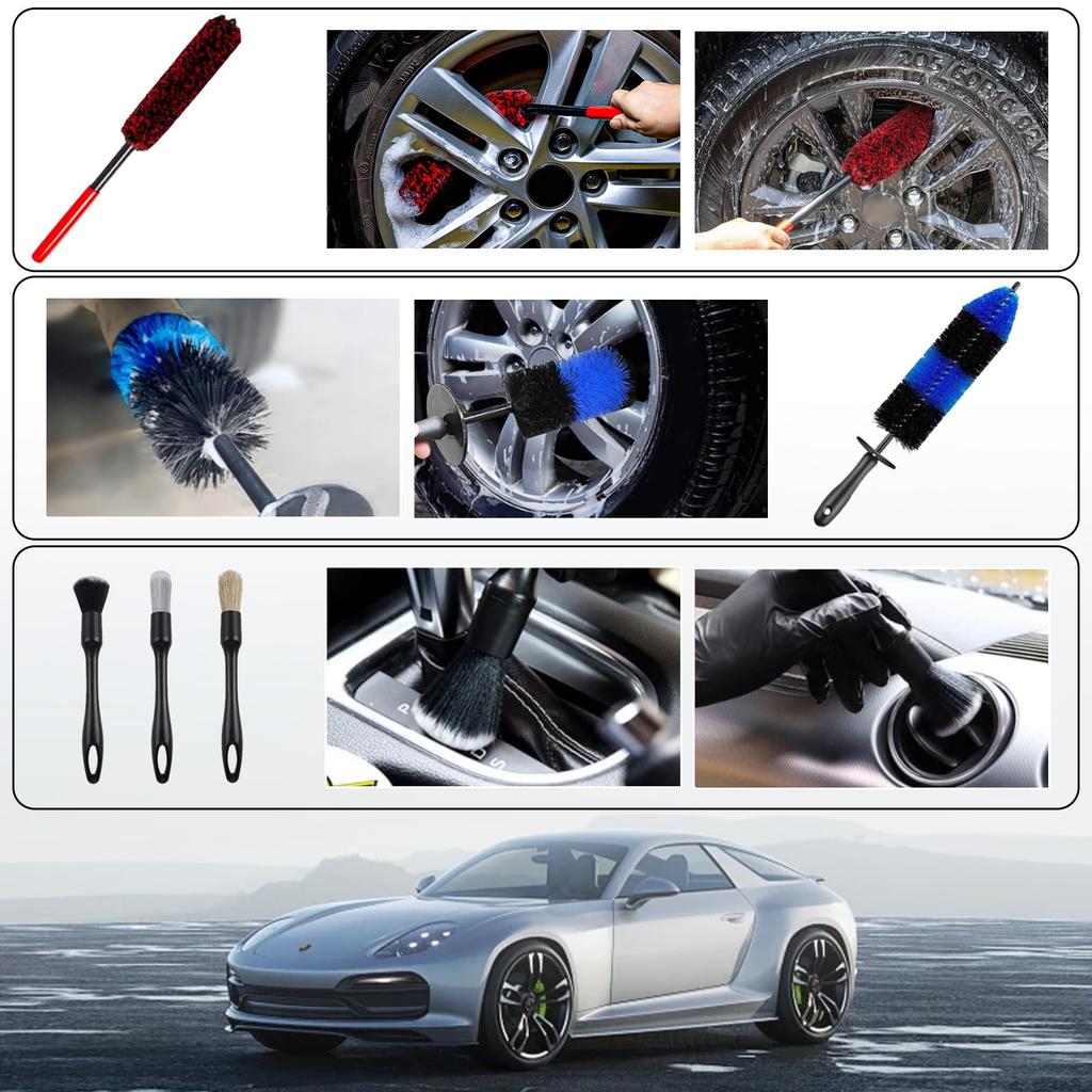 Wheel Wheel Car Wheel Brush Car Wash Wheel Cleaning Wheel Wash Wheel Cleaning Car Wash Brush for Wheels Brush, Brush, Wash, Set, Tool, Brush, Brush,