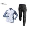 2Pcs/Set Men's Quick-drying Fitness Suit Half-zip T-shirt Trouser Set Sports Track Field Clothes Breathable Sportswear for Running Cycling