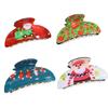 Delicate Christmas Theme Hair Claw Camping Travel Hair Clip for Girls Women