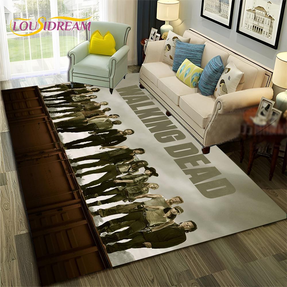 TWD The Walking Dead Rick Horror TV Carpet Rug for Home Living Room Bedroom Sofa Doormat Decor,kids Area Rug Non-slip Floor Mat