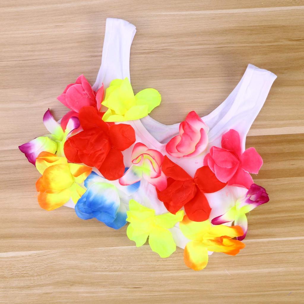 WINOMO Hula Dance Hawaiian Halloween 40cm Costume, Lei, Skirt, 6-Piece Set, Goods, Costume,