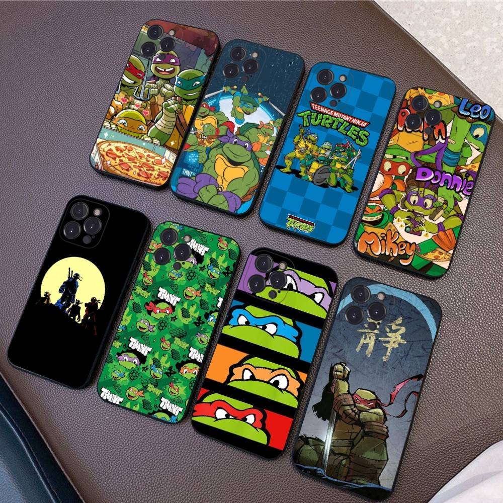 Animated N-Ninja T-Turtles TV Phone Case For Iphone 16 15 17 13 14 12 11 Pro Max Plus Black Shell Cover Case